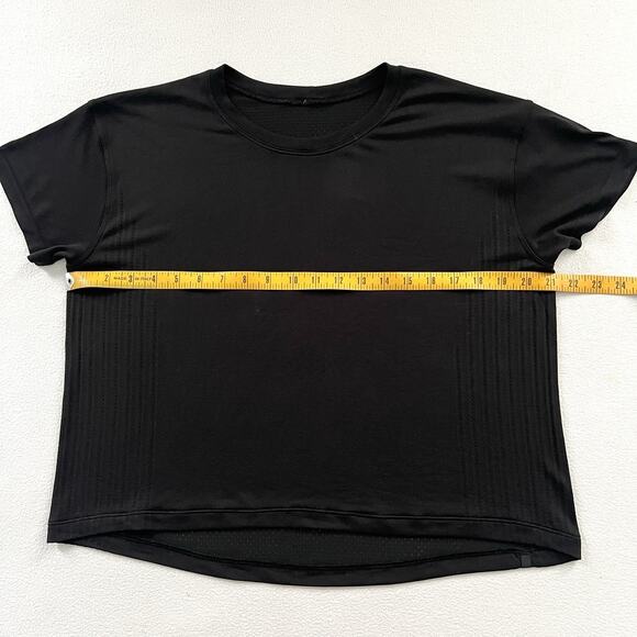Lululemon Women Black First Release Train to Be Short Sleeve Crop Relaxed Top 10 - Picture 5 of 6